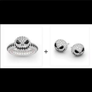 Jack Skellington earrings & ring set